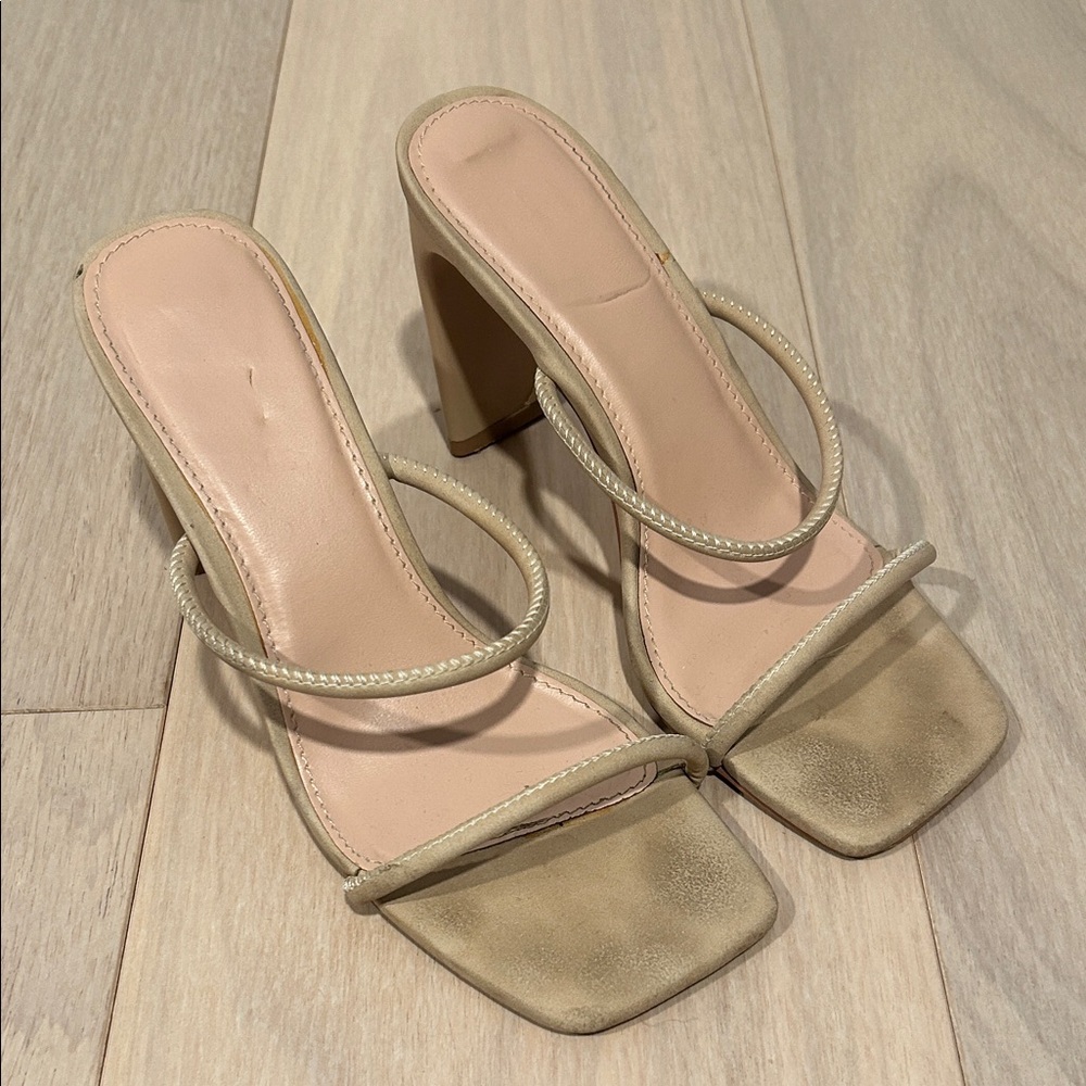 Amazon Beige Strappy Heels